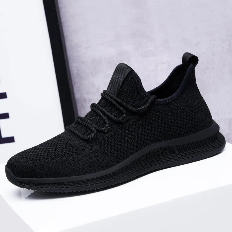 Męskie Trampki Z Siateczki Spring Fly Woven, Lekkie, Oddychające, Niskie, Sznurowane, Z Plastikową Podeszwą