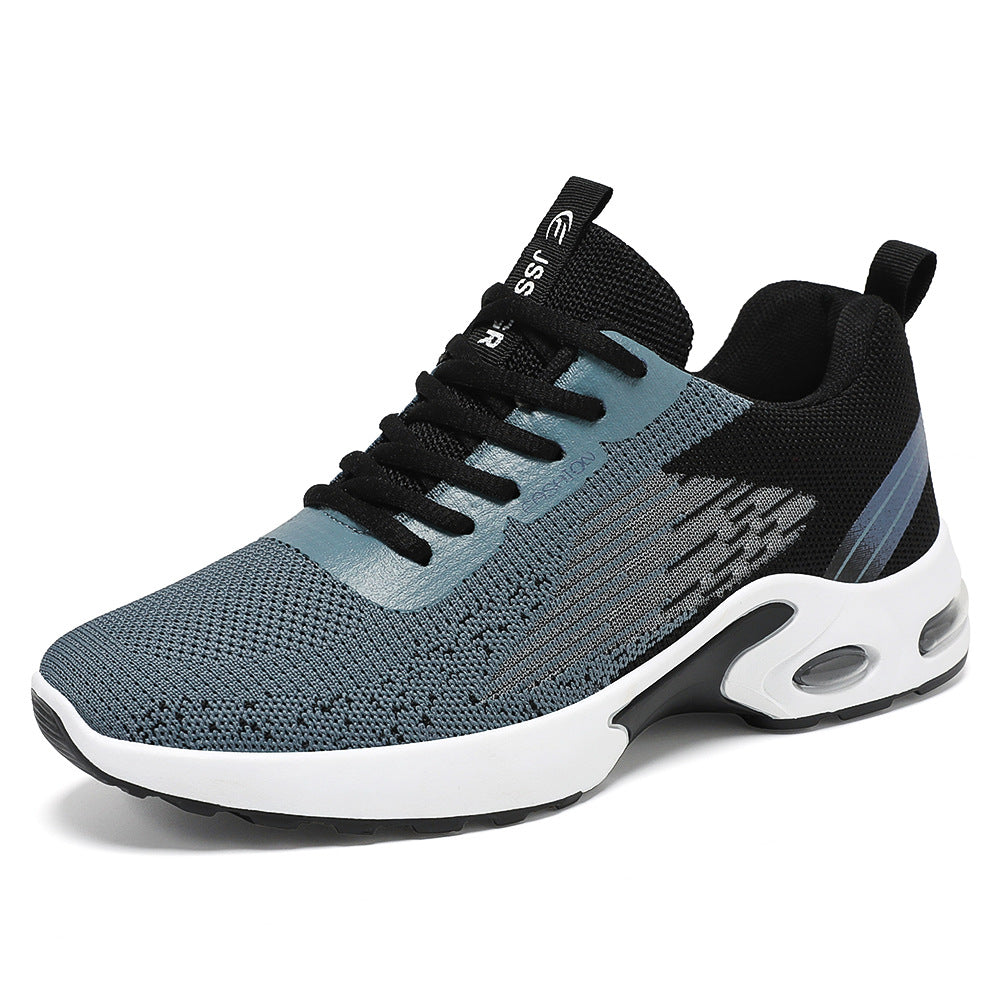 Męskie Wiosenne Sneakersy z Poduszką Powietrzną Pleciona Cholewka Antypoślizgowa Podeszwa PVC