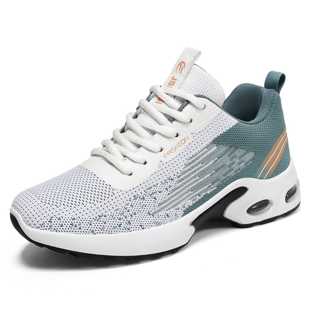 Męskie Wiosenne Sneakersy z Poduszką Powietrzną Pleciona Cholewka Antypoślizgowa Podeszwa PVC