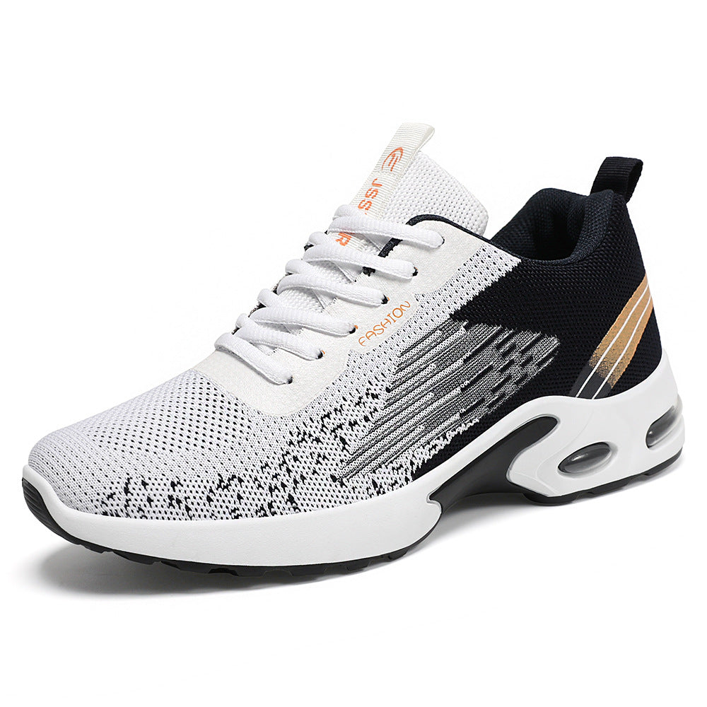 Męskie Wiosenne Sneakersy z Poduszką Powietrzną Pleciona Cholewka Antypoślizgowa Podeszwa PVC