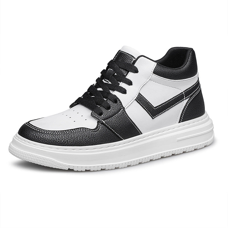 Męskie Wiosenne Oddychające Sneakersy Cholewka z Siatki i Ekologicznej Skóry Sznurowane Podeszwa Gumowa Antypoślizgowa