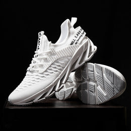 Męskie Jesienne Buty Do Biegania Oddychająca Cholewka z Siatki Fly-Woven Podeszwa TPU Sznurowane