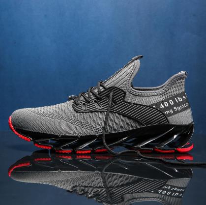 Męskie Jesienne Buty Do Biegania Oddychająca Cholewka z Siatki Fly-Woven Podeszwa TPU Sznurowane