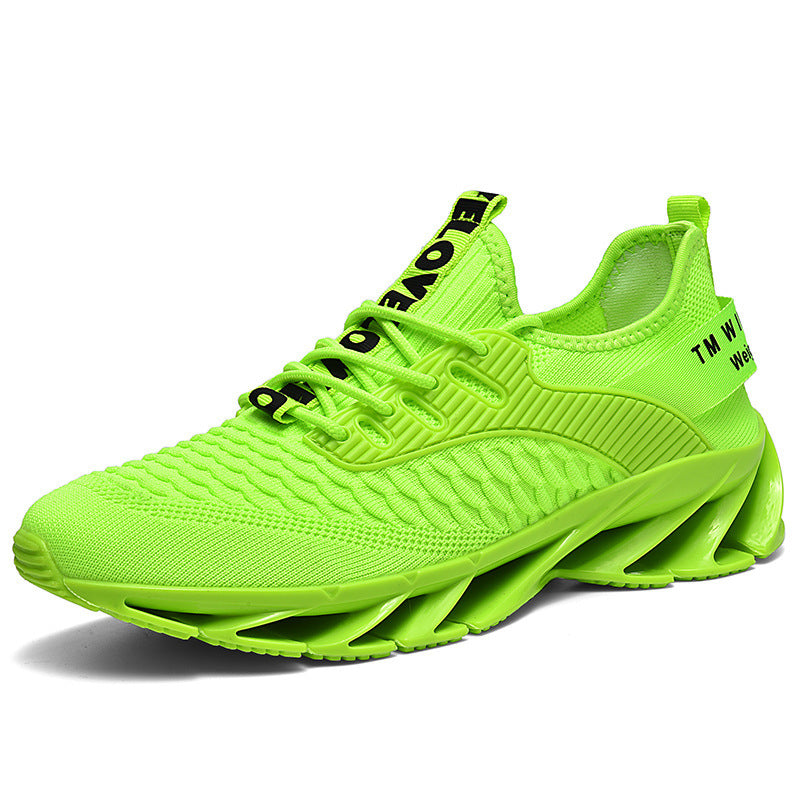 Męskie Oddychające Sneakersy z Siatki z Gumową Podeszwą Blade i Sznurowaniem