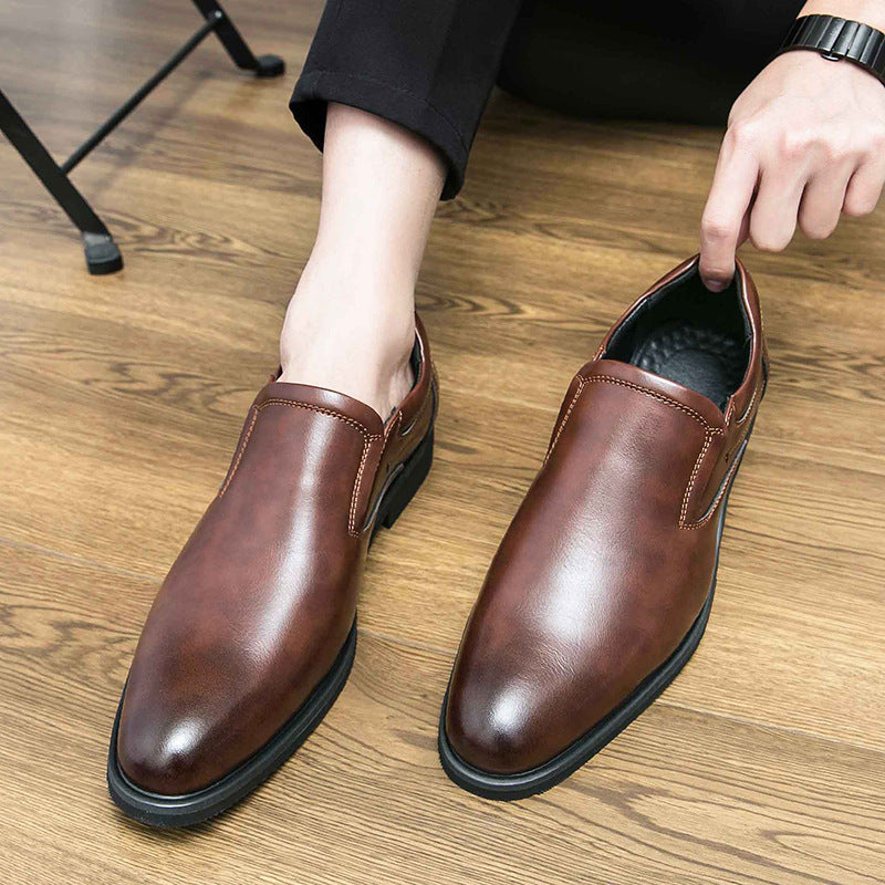 Męskie Eleganckie Buty Wsuwane Z AntypośLizgową Gumową Podeszwą I OddychająCą Konstrukcją