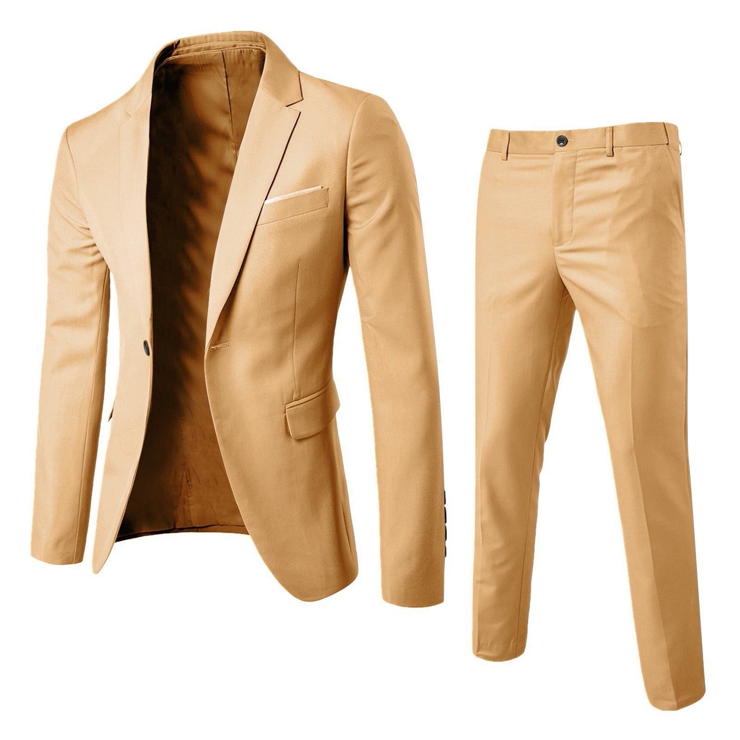 Garnitur Męski Dwuczęściowy Slim Fit w Wielu Kolorach Odzież Formalna