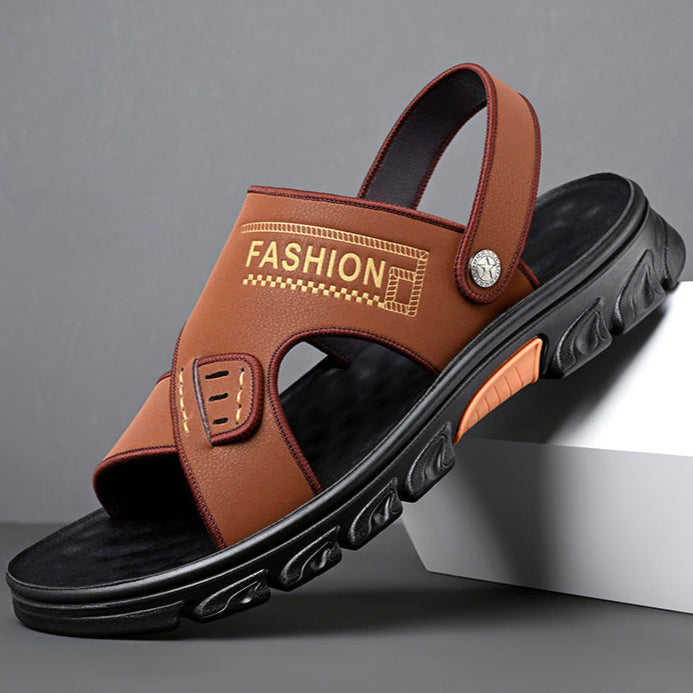 Meskie Letnie Sandaly Z Otwartym Noskiem, Antyposliznowy Design
