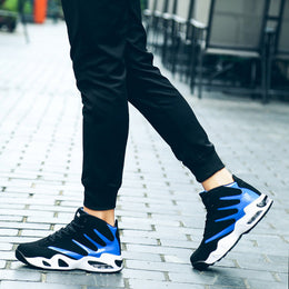 Męskie Wysokie Buty Koszykarskie z Technologią Zoom Air, Amortyzacją i Wodoodporną Cholewką z Juty