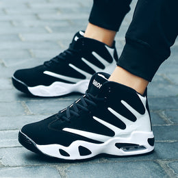 Męskie Wysokie Buty Koszykarskie z Technologią Zoom Air, Amortyzacją i Wodoodporną Cholewką z Juty
