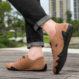 Męskie Niskie Buty Wsuwane z Gumką i Gumową Podeszwą