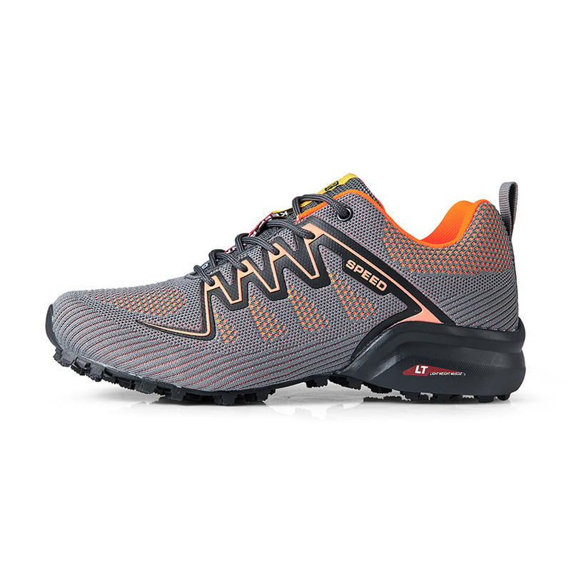 Męskie Niskie Buty Treningowe Outdoor z Wiązaniem i Antypoślizgową Podeszwą