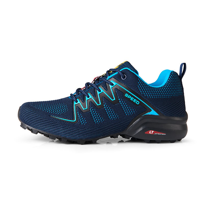Męskie Niskie Buty Treningowe Outdoor z Wiązaniem i Antypoślizgową Podeszwą