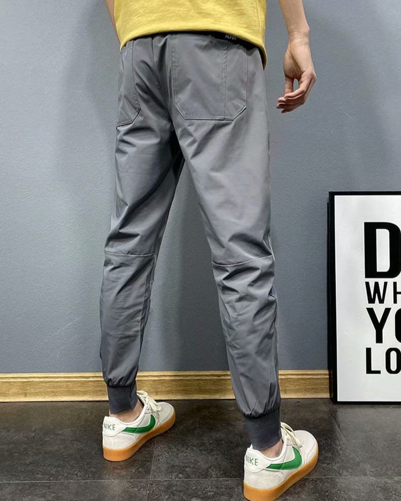 Męskie Jogger Spodnie Slim Fit Ze Ściągaczem, Elastyczne Nogawki, Lekkie i Przewiewne, Na Każdą Porę Roku