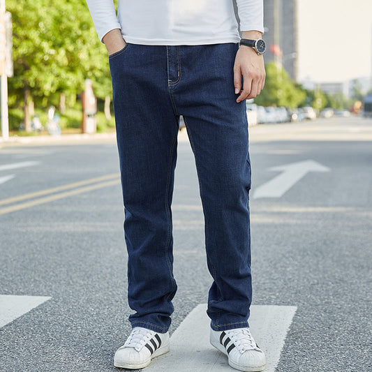 Meskie Dzinsy Plus Size Ze Swobodnym Straight Leg Krojem I Srednim Stanem