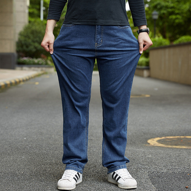 Meskie Dzinsy Plus Size Ze Swobodnym Straight Leg Krojem I Srednim Stanem