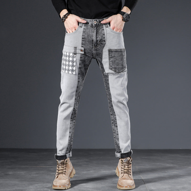 Meskie Wiosenne I Letnie Obcisle Skinnyjeans Do Kostek Z Elastycznym Stretchem