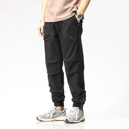 Meskie Letnie Spodnie Slim Fit Robocze Ze Zwezanymi Nogawkami I Rozporkiem Na Zamek