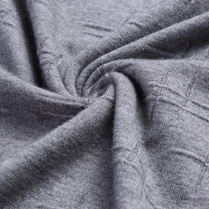 Męski Sweter Pullover Z Dekoltem V Slim Fit Z Długimi Rękawami