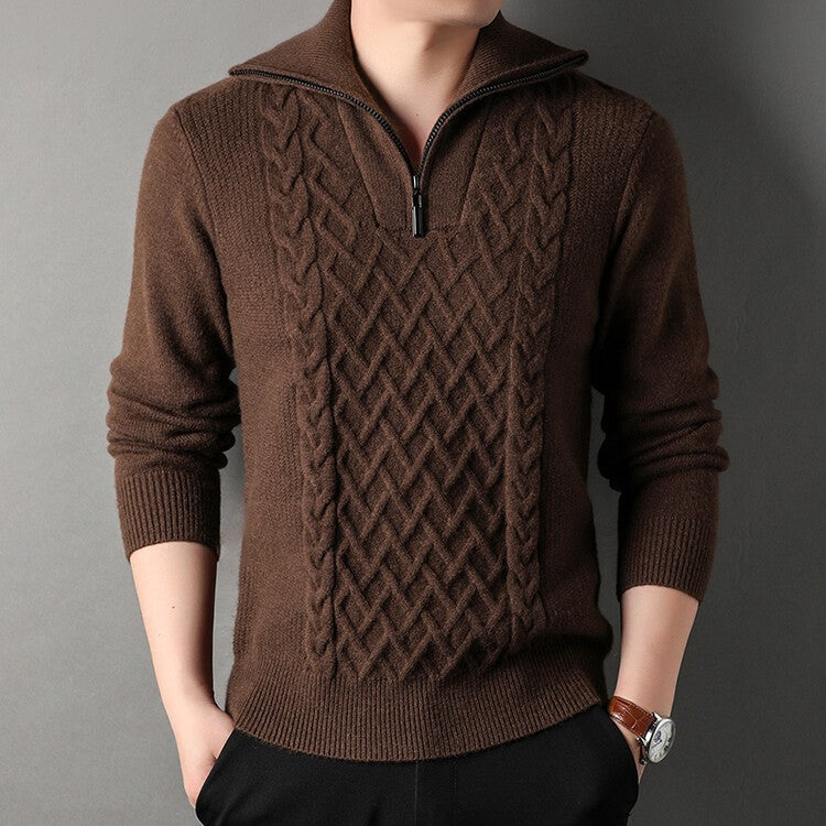 Męski Sweter Kardigan Wiosenny z Otwartym Przodem