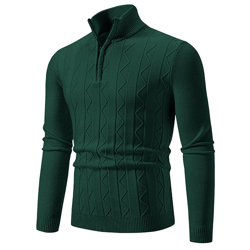 Meska Zimowa Dzianinowa Bluza, Slim Fit, Dlogi Rekaw