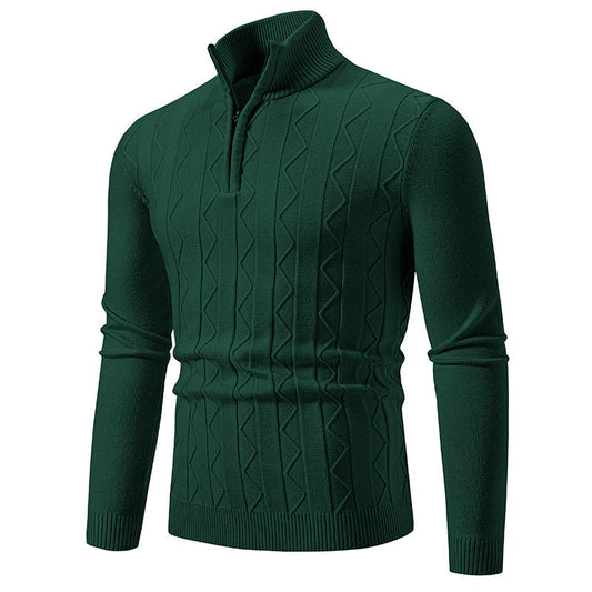 Meska Zimowa Dzianinowa Bluza, Slim Fit, Dlogi Rekaw