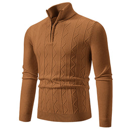 Meska Zimowa Dzianinowa Bluza, Slim Fit, Dlogi Rekaw