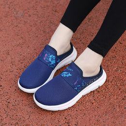 Damskie Oddychające Sneakersy Siatkowe Miękka Podeszwa MD Slip-On Niskie Lekkie