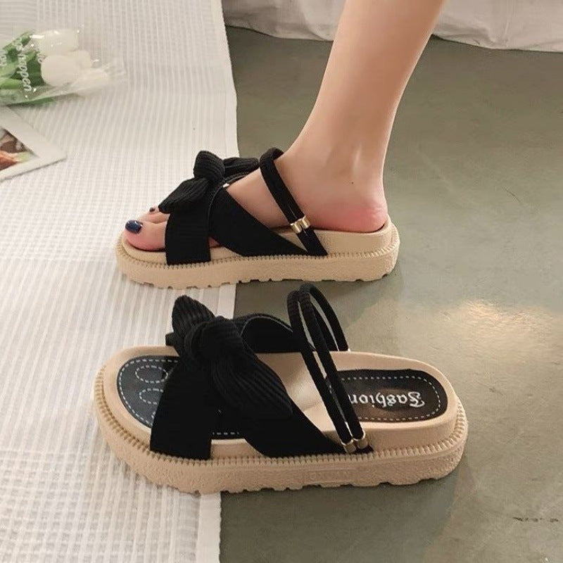 Damskie Letnie Sandały Platformowe z Materiału EVA, Regulowany Pasek, 2 Sposoby Noszenia
