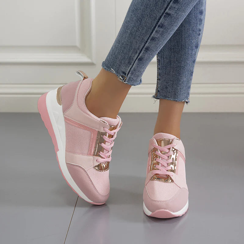 Damskie Wiosenne Sneakersy Z Poduszką Powietrzną Wsparciem Łuku Stopy I Oddychającą Cholewką Elastyczną Podeszwą