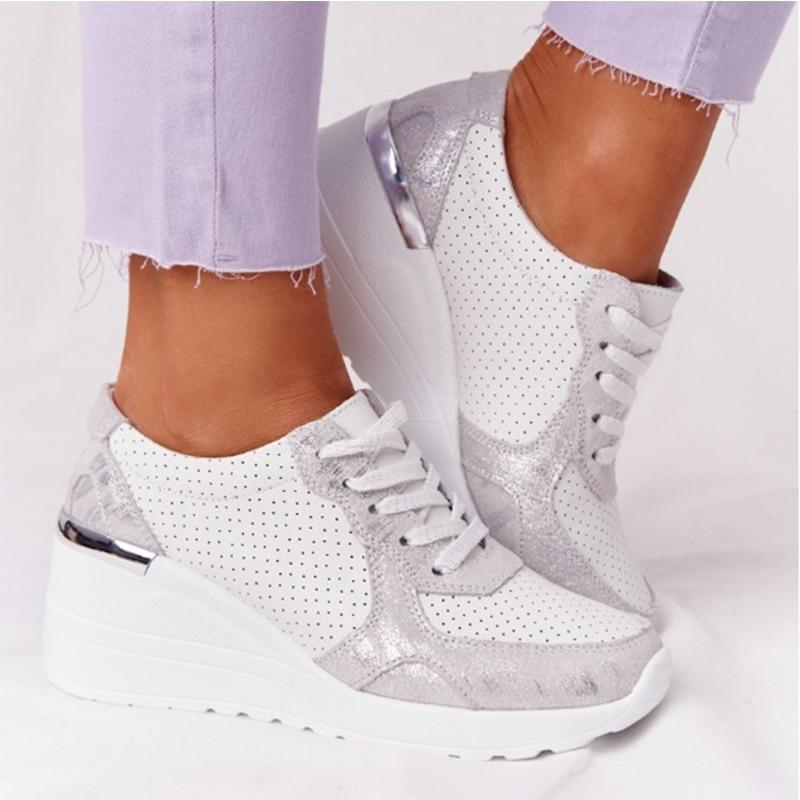 Damskie Wiosenne Sneakersy Z Poduszką Powietrzną Wsparciem Łuku Stopy I Oddychającą Cholewką Elastyczną Podeszwą