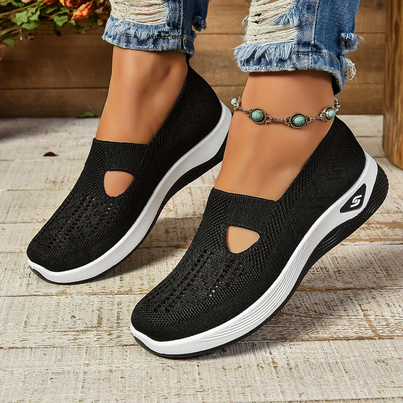 Damskie Buty Do Chodzenia Wsuwane Z Antypoślizgową Podeszwą I Oddychającą Cholewką