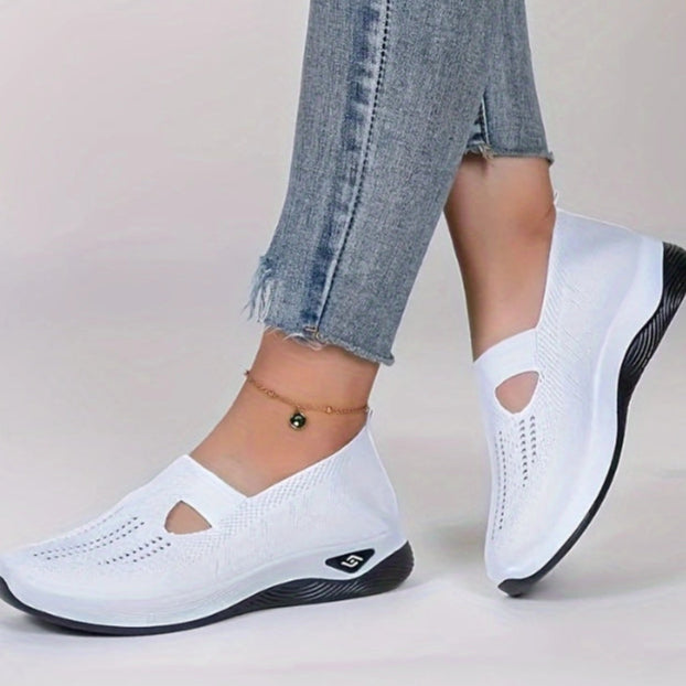 Damskie Ortopedyczne Sneakersy Wsuwane do Chodzenia z Oddychającą Siatką i Szerokim Fitem