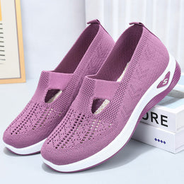 Damskie Ortopedyczne Sneakersy Wsuwane do Chodzenia z Oddychającą Siatką i Szerokim Fitem