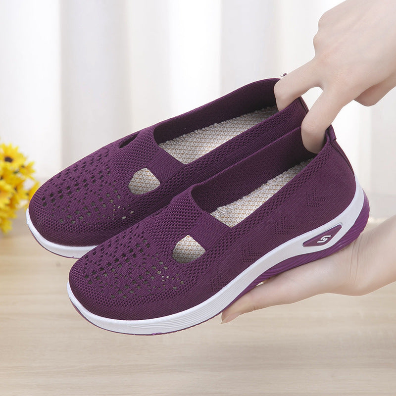 Damskie Ortopedyczne Sneakersy Wsuwane do Chodzenia z Oddychającą Siatką i Szerokim Fitem