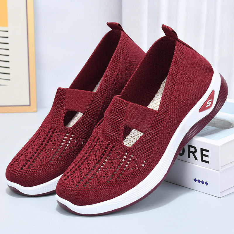 Damskie Ortopedyczne Sneakersy Wsuwane do Chodzenia z Oddychającą Siatką i Szerokim Fitem