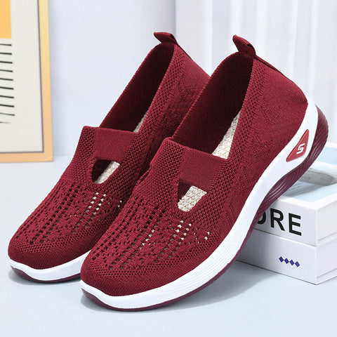 Damskie Ortopedyczne Sneakersy Wsuwane do Chodzenia z Oddychającą Siatką i Szerokim Fitem