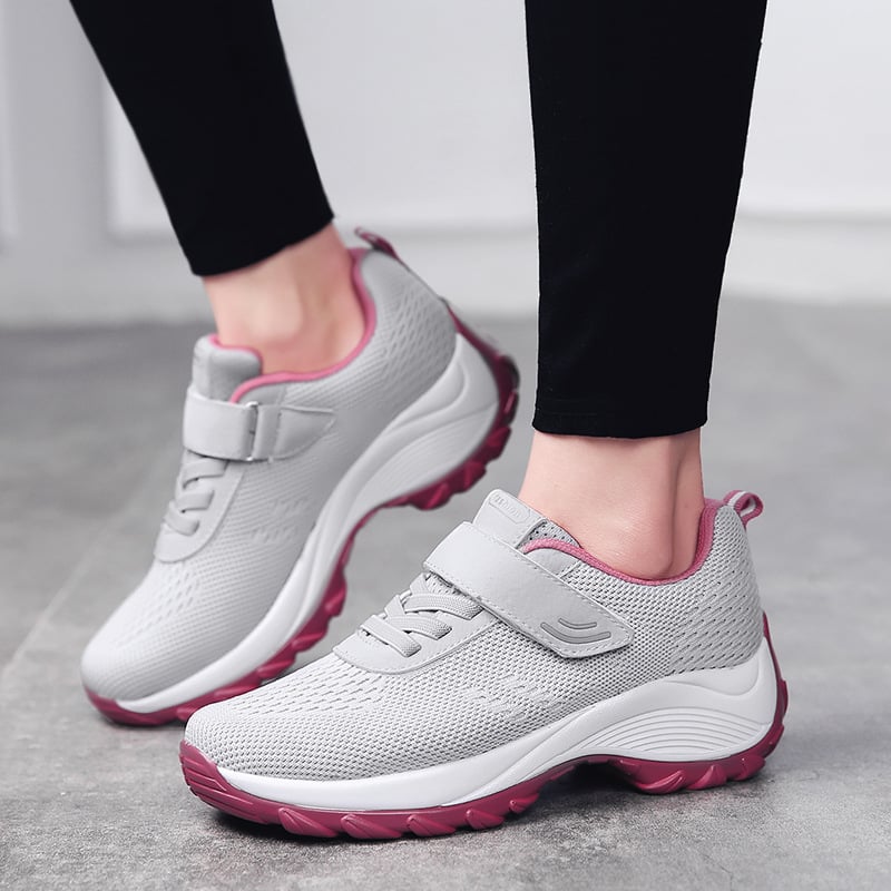 Damskie Buty Sportowe do Biegania na Grubej Podeszwie – Oddychające, Wsuwane