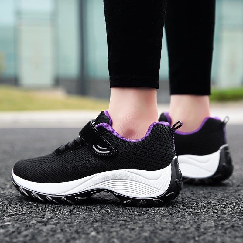 Damskie Buty Sportowe do Biegania na Grubej Podeszwie – Oddychające, Wsuwane