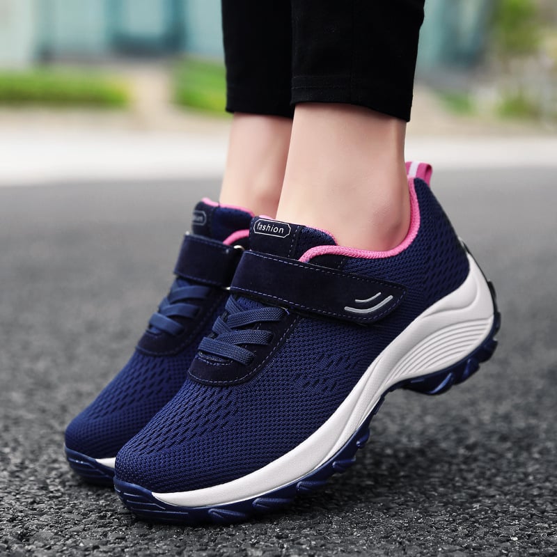 Damskie Buty Sportowe do Biegania na Grubej Podeszwie – Oddychające, Wsuwane