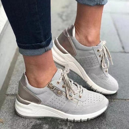 Damskie Letnie Sneakersy z Oddychającą Cholewką i Antypoślizgową Podeszwą