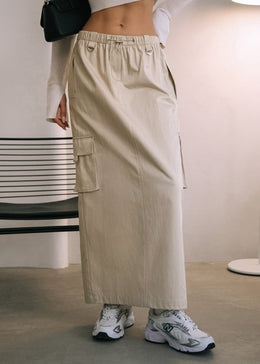 Woman Spring Skirt with High Waist Drawstring and Side Pockets