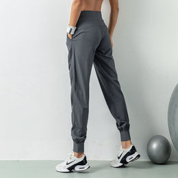 Damskie Spodnie Fitness Szybkoschnące, Dopasowane, Z Oddychającego Elastycznego Materiału