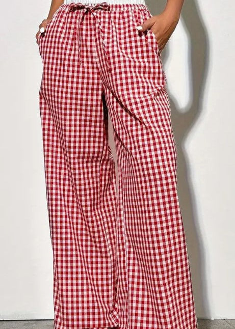 Damskie Spodnie Straight Leg Z Pasiastym Wzorem I Detalem Ogona