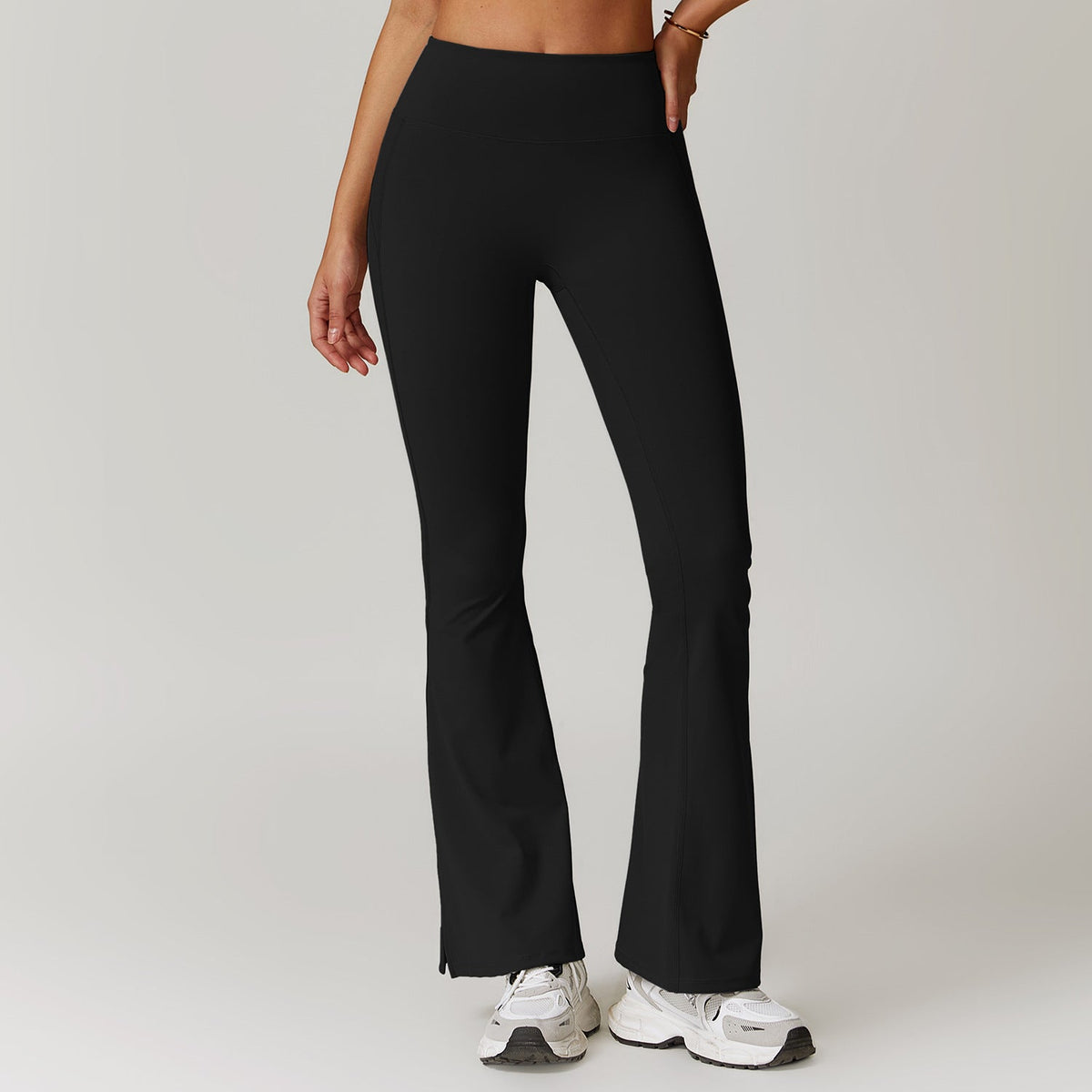 Damskie Sportowe Dzwony Ze Slim Fit I Pasem Z Wysokiej Elastycznosci