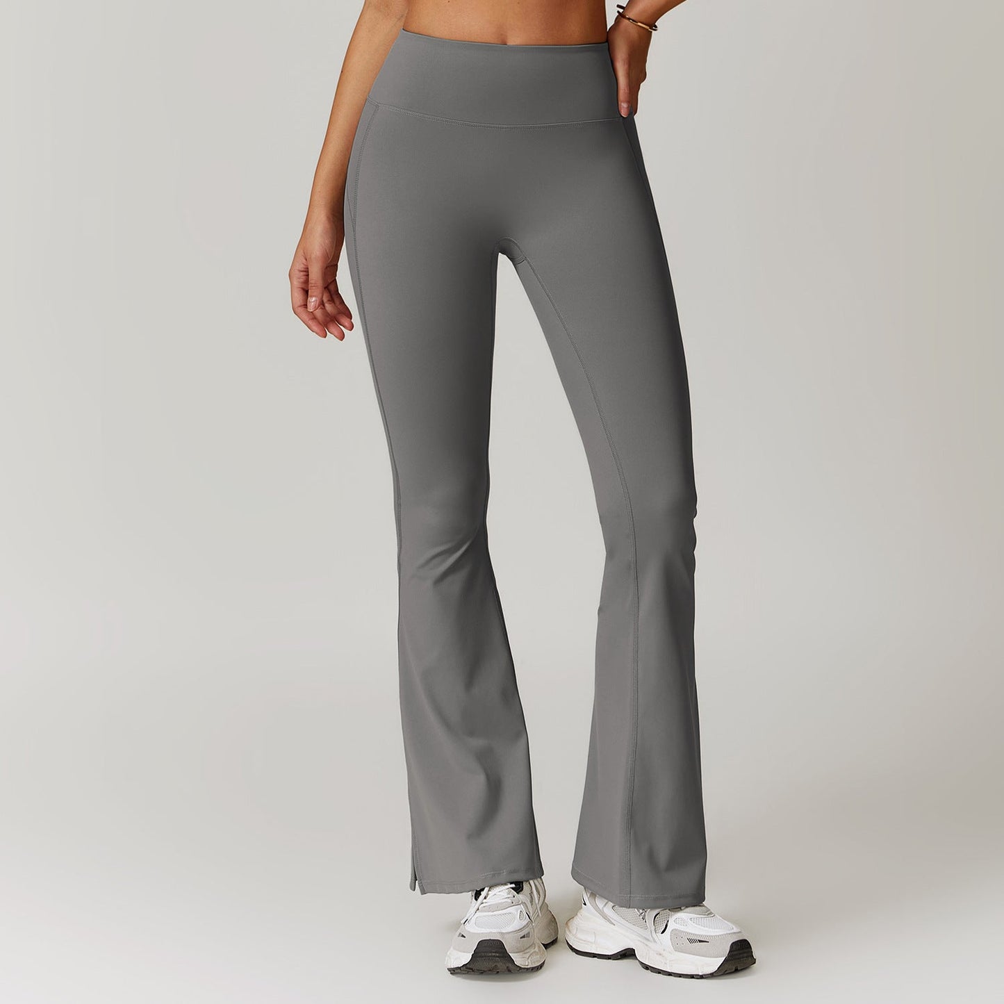 Damskie Sportowe Dzwony Ze Slim Fit I Pasem Z Wysokiej Elastycznosci