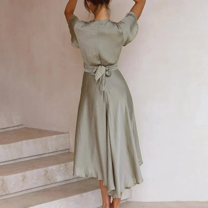 Sukienka Damska Letnia Zwiewna W Stylu Vintage Z Eleganckim Krojem I Lekką Tkaniną