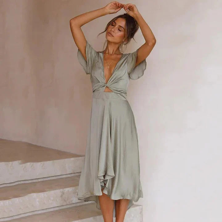 Sukienka Damska Letnia Zwiewna W Stylu Vintage Z Eleganckim Krojem I Lekką Tkaniną