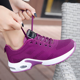 Damskie Lekkie Buty Sportowe Z Cholewką Flying Weave I Podeszwą Air Cushion