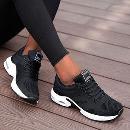 Damskie Lekkie Buty Sportowe Z Cholewką Flying Weave I Podeszwą Air Cushion