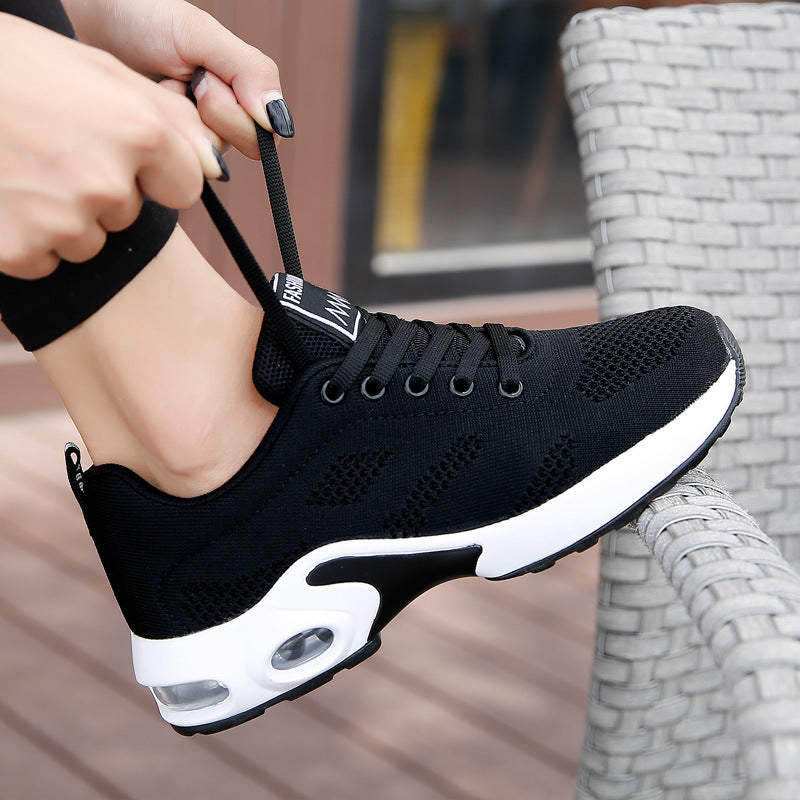 Damskie Lekkie Buty Sportowe Z Cholewką Flying Weave I Podeszwą Air Cushion